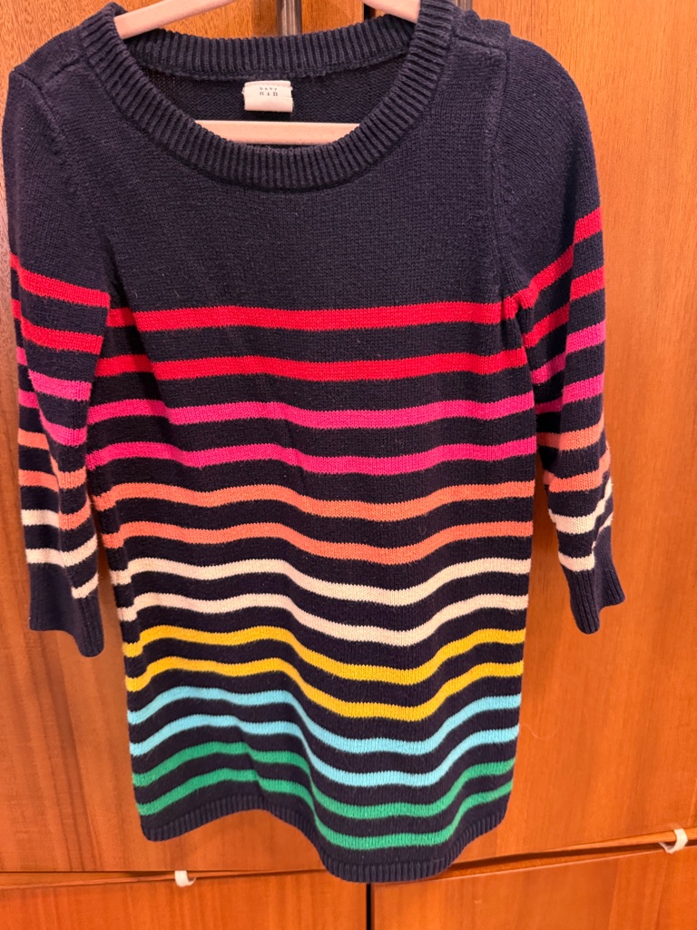 Gap Baby Rainbow Striped Toddler Knit Dress